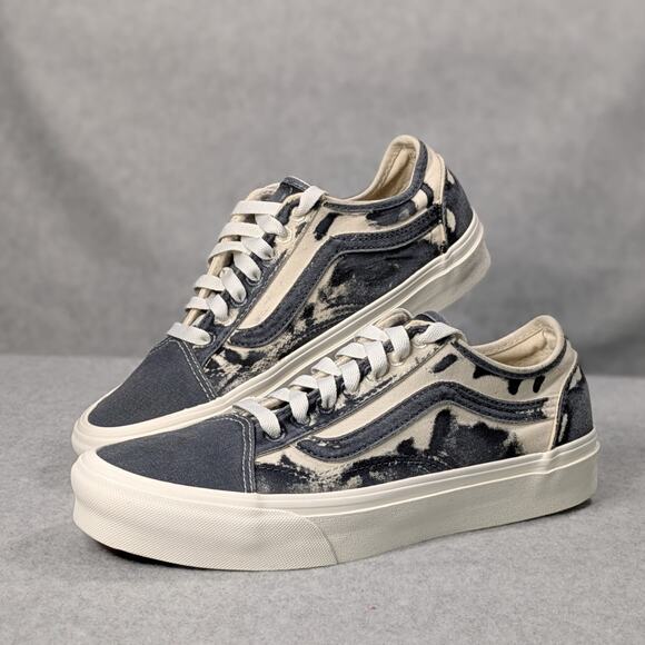 Vans Womens 8 / Mens 6.5 Old Skool Sneakers Eco Theory Asphalt Natural Shoes - Picture 3 of 10